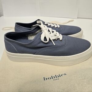 Bobbies Paris Blue Canvas Sneakers